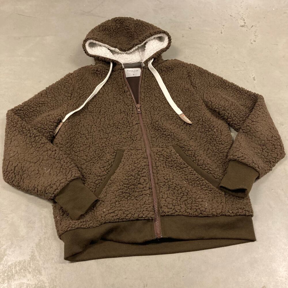 vintage y2k brown fur hoodie